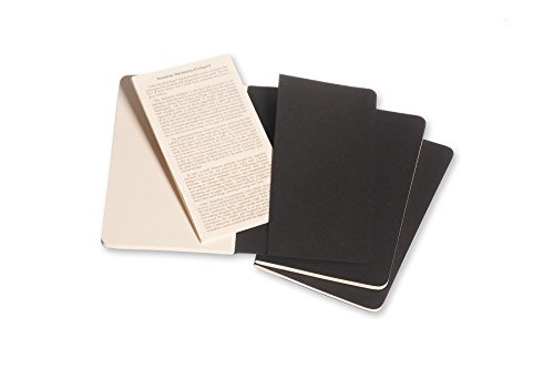 Moleskine QP313 - Pack de 3 cuadernos, pocket 9 x 14, negro