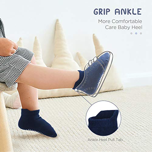 Momcozy Calcetines Bebe Calcetines Antideslizantes Niño Calcetines Niña Calcetines Casa Calcetines Niños Calcetines Cortos Calcetines Tobilleros para Niños de 12 a 36 Meses 6 Pares