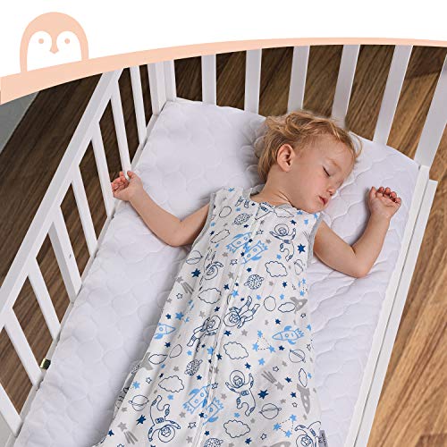 Momcozy Saco de Dormir para Bebé, Saco de Dormir 2 en 1 30% Algodón + 70% Fibra de Bambú, Bolsa de Dormir de Muselina Súper Suave con Cremallera de 2 vías, Uso Prolongado en Edad