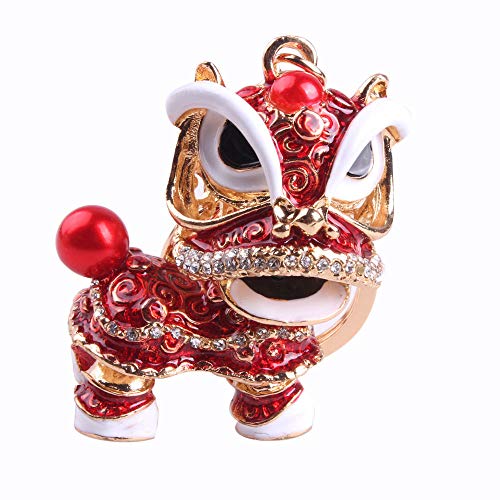 MOMIN Llaveros Regalo del día Creativa del Unicornio Llavero Colgante de la aleación de Moda de San Valentín para Mujeres y Niñas (Color : Red)