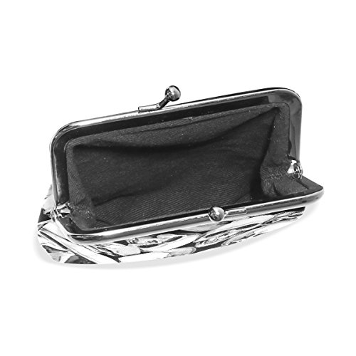 Monedero de calaveras divertido con broche de piel para mujer, pequeño bolso de cambios, tarjetero