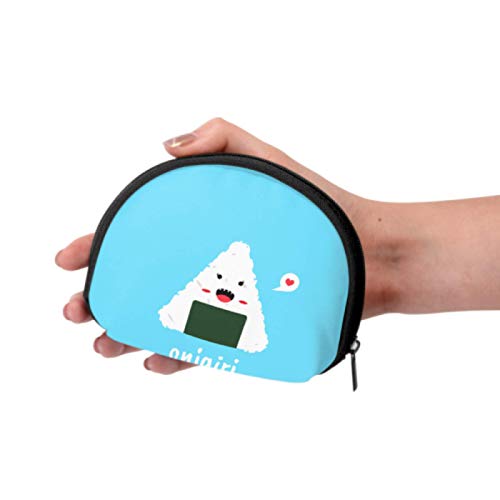 Monedero para Mujer Snacks asiáticos Bolas de arroz glutinoso japonesas Monedero para Hombre Monedero para niño con Cremallera Mini Bolsas de Maquillaje cosmético para Mujeres, niñas, Fiestas, Regalo