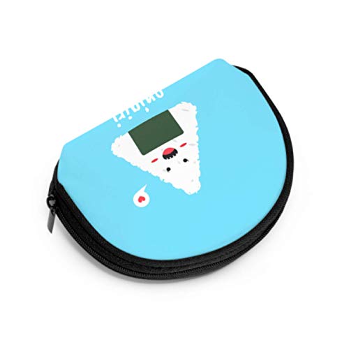 Monedero para Mujer Snacks asiáticos Bolas de arroz glutinoso japonesas Monedero para Hombre Monedero para niño con Cremallera Mini Bolsas de Maquillaje cosmético para Mujeres, niñas, Fiestas, Regalo