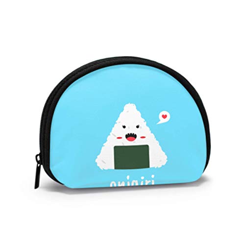 Monedero para Mujer Snacks asiáticos Bolas de arroz glutinoso japonesas Monedero para Hombre Monedero para niño con Cremallera Mini Bolsas de Maquillaje cosmético para Mujeres, niñas, Fiestas, Regalo