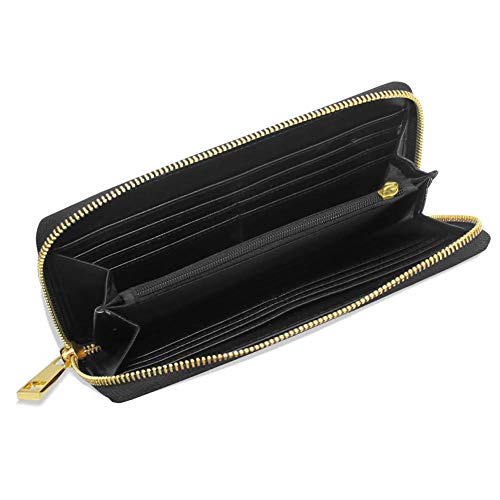 Monedero y Cartera con Cremallera para Mujer, diseño de Parque de Atracciones, Bolso de Viaje de Piel, Organizador de Tarjetas, Carteras Color 2 8.07x1x4.53 in