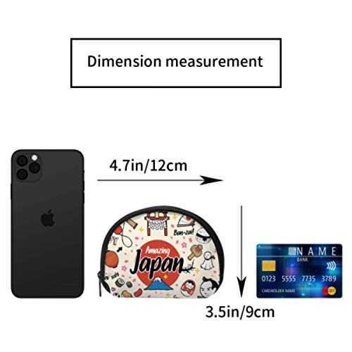 Monederos para Mujeres Muñeca Japonesa Chica Paraguas japoneses Monedero Monedero Mujer Mujer Monedero con Cremallera Mini Bolsas de Maquillaje cosmético para Mujeres Niñas Regalos y Decoraciones de