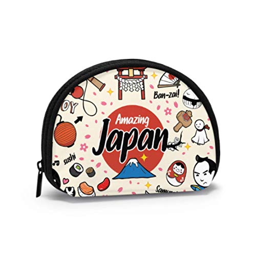 Monederos para Mujeres Muñeca Japonesa Chica Paraguas japoneses Monedero Monedero Mujer Mujer Monedero con Cremallera Mini Bolsas de Maquillaje cosmético para Mujeres Niñas Regalos y Decoraciones de