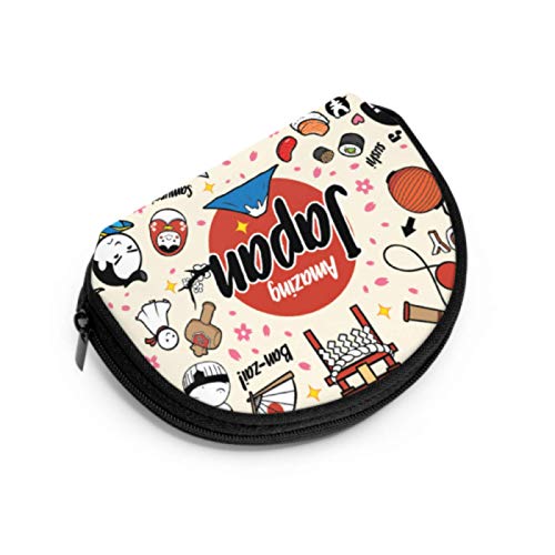 Monederos para Mujeres Muñeca Japonesa Chica Paraguas japoneses Monedero Monedero Mujer Mujer Monedero con Cremallera Mini Bolsas de Maquillaje cosmético para Mujeres Niñas Regalos y Decoraciones de