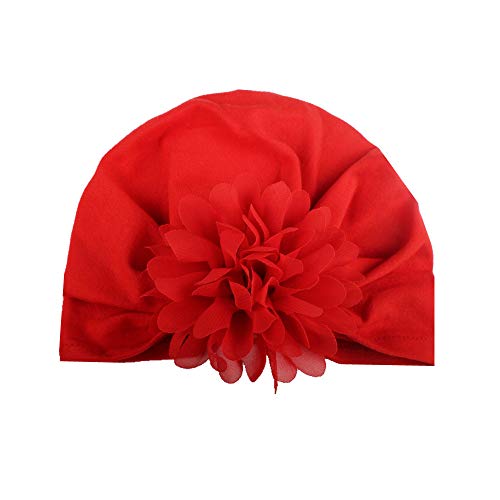 Moneycom - Toddlers Infant Flor Vager Sombrero turbano sólido diadema de color liso, diseño bohemio bohemio bohemio rojo Talla única