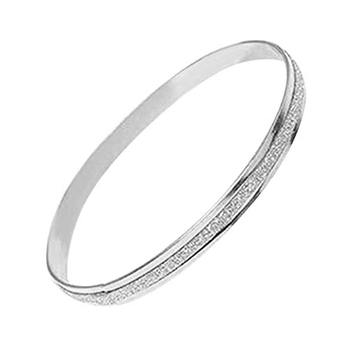 Monllack Pulsera Hermosa para Mujer, Mujer, Pulsera única, Tipo Exfoliante para Mujer, Pulsera de Boda, Brazalete, joyería Fina, Regalo (Plata)