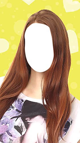 Montaje de fotos de cabello largo de mujer