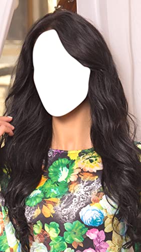 Montaje de fotos de cabello largo de mujer