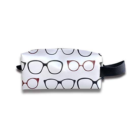 Monturas para gafas Objetos de los años 50 Bolsa de cosméticos para mujeres Bolsas de maquillaje amplias y adorables Bolsas de viaje Accesorios de baño Organizador