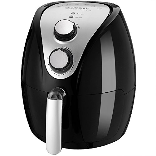 Monzana Freidora de aire caliente incluye folleto de recetas gratis 1500W 3,6 litros 9-en-1 – negro Air Fryer