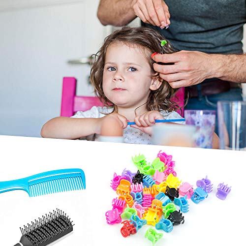 MOOKLIN - 100 Piezas Mini Clips de Pelo Niña Pinzas Pelo Bebe Garras de Pelo de Plástico para Chicas y Mujeres (Multicolor)