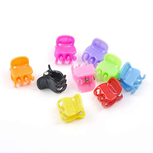 MOOKLIN - 100 Piezas Mini Clips de Pelo Niña Pinzas Pelo Bebe Garras de Pelo de Plástico para Chicas y Mujeres (Multicolor)