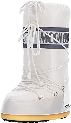 MOON BOOT Nylon, Botas de Nieve Unisex, Blanco White 006, 35 EU