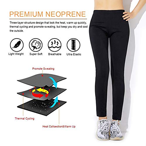 Moonssy Leggins Reductores Adelgazantes, Pantalones de Sauna Adelgazantes Mujer Nanotecnología, Leggins Anticeluliticos Cintura Alta, Mallas Fitness Push Up para Deporte Running Yoga Gym (M)