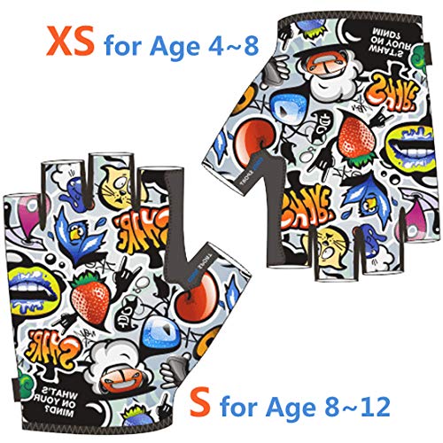 Morethan Niños Ciclismo Guantes Niños Niñas (S (for Age 8-12))