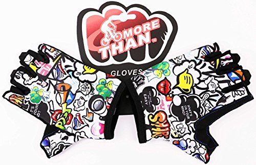 Morethan Niños Ciclismo Guantes Niños Niñas (S (for Age 8-12))