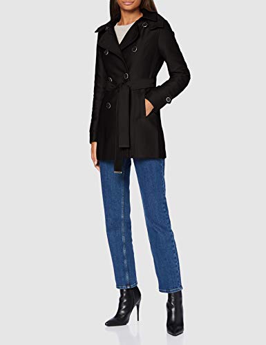 Morgan Trench mi-Long Gustav Gabardina, Negro, 44 para Mujer