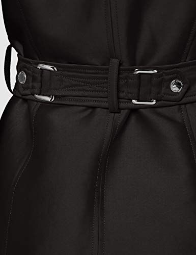 Morgan Trench mi-Long Gustav Gabardina, Negro, 44 para Mujer