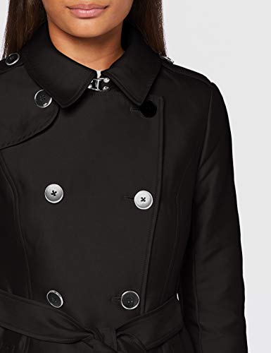 Morgan Trench mi-Long Gustav Gabardina, Negro, 44 para Mujer
