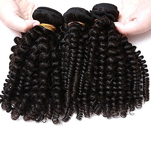 Morningsilkwig 1 Piezas Pelo Natural Extensiones Afro Kinky Curly Cabello Humano 100g/Pieza Remy Extensiones de Cabello Humano Hombre Remy Pelucas De Cabello Afro