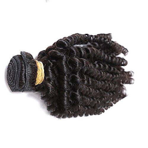 Morningsilkwig 1 Piezas Pelo Natural Extensiones Afro Kinky Curly Cabello Humano 100g/Pieza Remy Extensiones de Cabello Humano Hombre Remy Pelucas De Cabello Afro