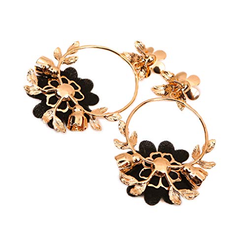 Morran Pendientes mujer con flor Cubic Zirconia en pendientes para mujeres niñas de circón elegantes pendientes