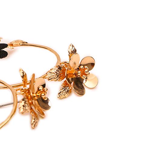 Morran Pendientes mujer con flor Cubic Zirconia en pendientes para mujeres niñas de circón elegantes pendientes