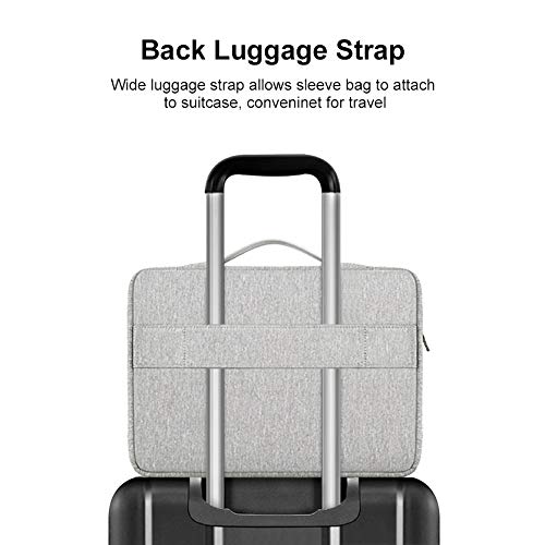 MOSISO Maletín Compatible con 2020-2018 MacBook Air 13 Retina A2179 A1932/MacBook Pro 13 A2251 A2289 A2159 A1989 A1706 A1708,Funda Blanda Protectora 360 Multifuncional Bolso con Correa de Carro, Gris