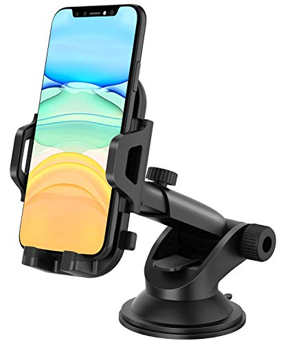 MOSOTECH Soporte Móvil para Coche, Rotación de 360 ° Universal Porta Movil Coche Ventosa para Tablero de Instrumentos/Parabrisas para iPhone 11/11 Pro /11 Pro MAX/XS MAX, Samsung Note 10/S10e, Huawei