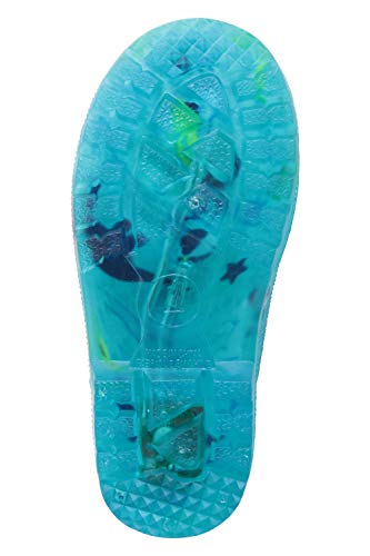 Mountain Warehouse Botas de Agua Splash Junior con Luces parpadeantes para niños - Duraderas, de Limpieza fácil - La Suela se Ilumina - Botas de Agua Ideales Dinosaur 25.5
