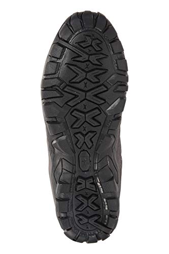 Mountain Warehouse Zapatos para Caminar al Aire Libre de Hombre - Parte Superior de Gamuza y Malla, Plantilla de EVA Acolchada, Suela de Goma - para Senderismo, Viajes Gris Oscuro 41