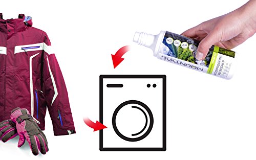 Mountval, solución de Lavado a Prueba de Agua para Ropa de Clima húmedo y Equipo de Caminata, Transparente (Neutral), 250.00 ml