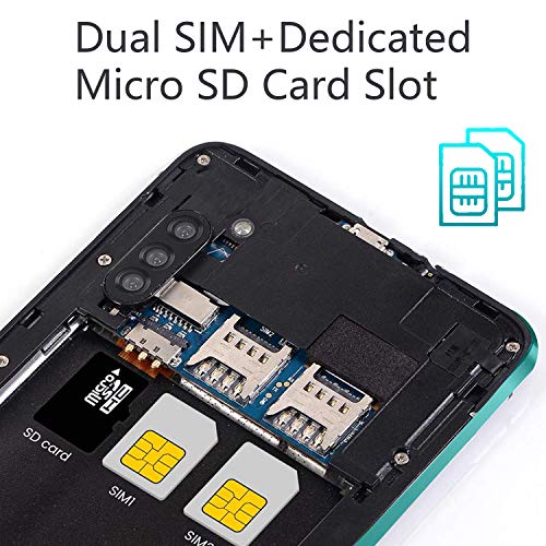 Moviles Libres 4G, 16GB ROM Android 9.0 5MP+8MP, 5.0 Pulgadas Smartphone Libre Dual SIM, 3400mAh Quad Core Face ID Moviles Buenos (2 x Micro SIM +1 MicroSD- Verde