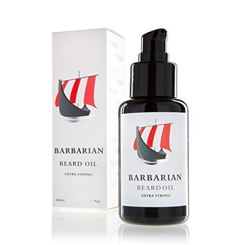 Mr. Burtons Barbarian Aceite para bigote | Vikingo aceite bigote 50 ml para el cuidado del Barba | Vegano) y natural con aceite de argán