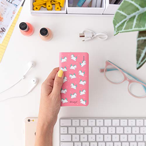 Mr. Wonderful - Bateria Externa portatil para movil, Power Bank 6.000 mAh, Unicornios