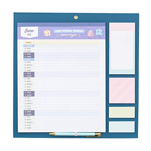 Mr. Wonderful WOA09846ES, Calendario Familiar, Talla Única, Multicolor