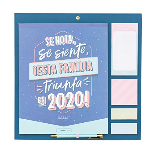 Mr. Wonderful WOA09846ES, Calendario Familiar, Talla Única, Multicolor