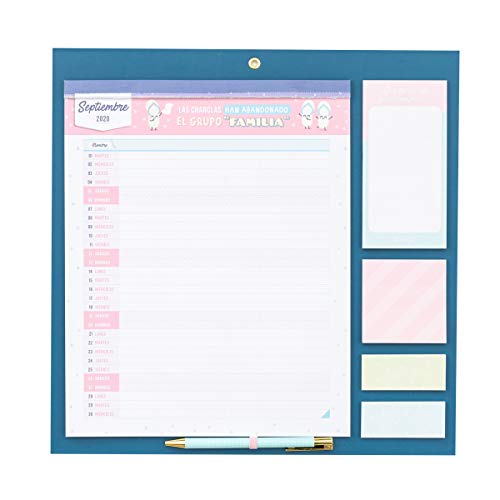 Mr. Wonderful WOA09846ES, Calendario Familiar, Talla Única, Multicolor