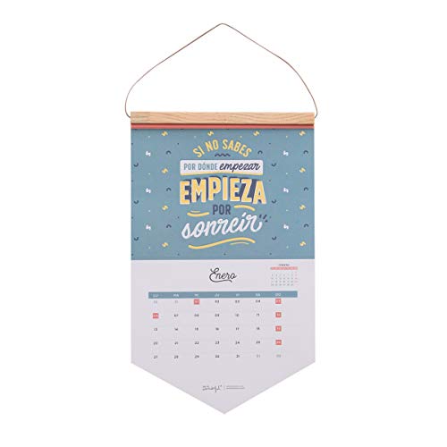 Mr. Wonderful WOA09849ES, Calendario de Pared, Talla Única, Multicolor