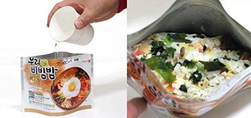 MRE Meals Ready to Eat 1 Pack of Bibimbap Korean Mixed Rice Bowl100g (3.53oz) 335 Kcal (Kimchi)