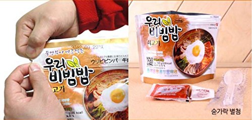MRE Meals Ready to Eat 1 Pack of Bibimbap Korean Mixed Rice Bowl100g (3.53oz) 335 Kcal (Kimchi)