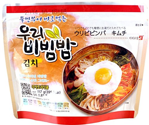 MRE Meals Ready to Eat 1 Pack of Bibimbap Korean Mixed Rice Bowl100g (3.53oz) 335 Kcal (Kimchi)