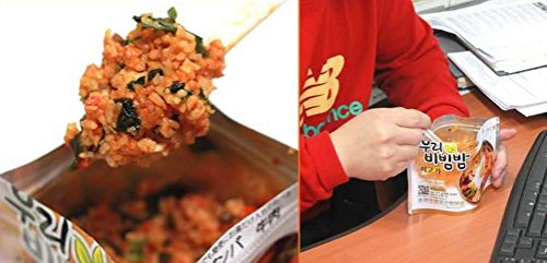 MRE Meals Ready to Eat 1 Pack of Bibimbap Korean Mixed Rice Bowl100g (3.53oz) 335 Kcal (Kimchi)