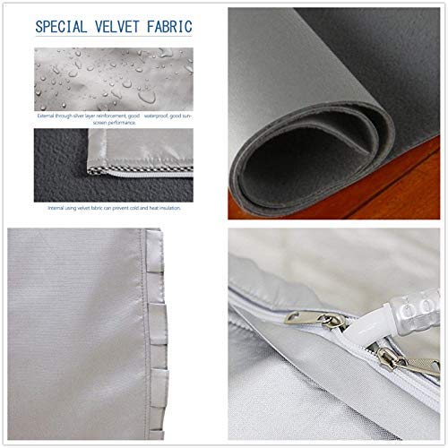 Mr.You Cubierta de la Lavadora Cubierta a Prueba de Polvo para Lavadora y Secadora Delantera Más Terciopelo（60x60x85cm，Gamuza）