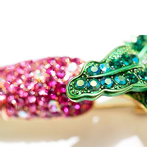 MSchunou Diamante lleno de cristal de zanahoria broche de color pin cardigan mantón hebilla abrigo decoración, personalidad creativa accesorios de ropa salvaje, hermosa forma de zanahoria broche, lind