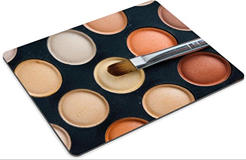 MSD caucho Natural alfombrilla para ratón y de brochas de maquillaje paleta de sombra de ojos en color beige naranja tonos cosméticos Close Up imagen ID 24348642 por MSD